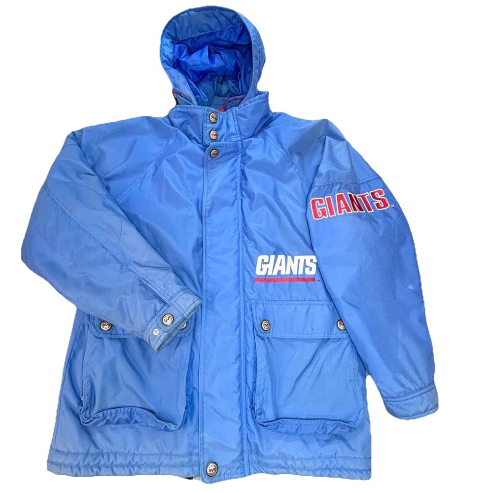 Vintage Mirage New York Giants NFL Stadium Coat Men’s Large Blue 90s‎